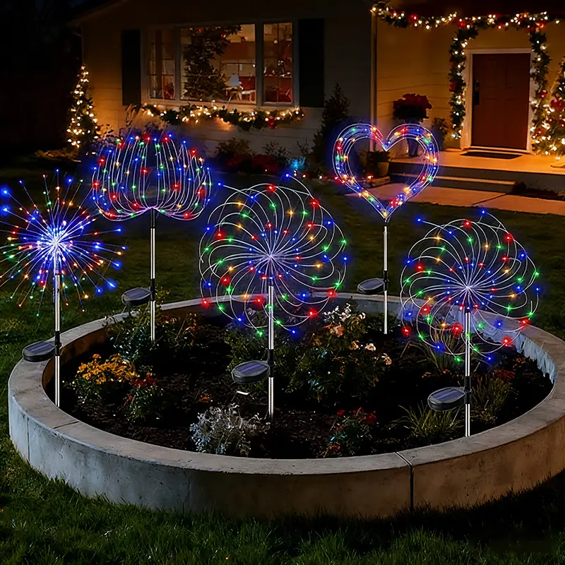 Luzes de fogos de artifício movidas a energia solar